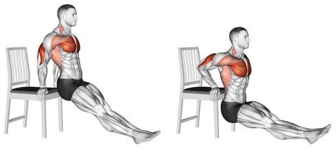 TricepDips 💪: This exercise targets the triceps, those muscles at the back  of your arms. Use a stable surface like a chair or bench a